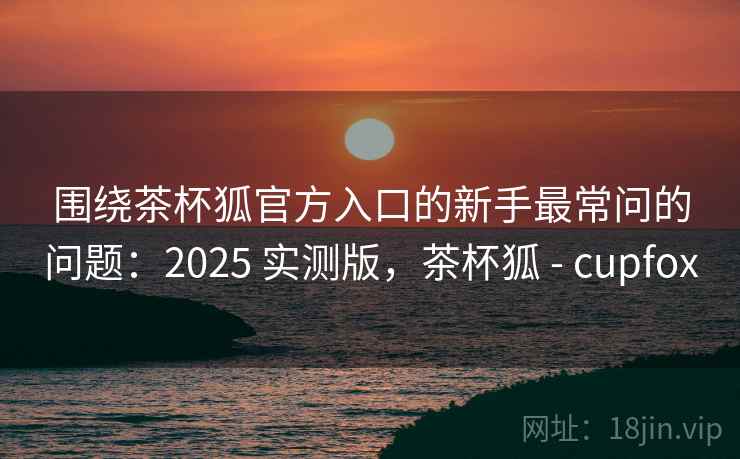 围绕茶杯狐官方入口的新手最常问的问题：2025 实测版，茶杯狐 - cupfox